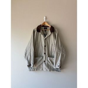 vintage haggar l.l.bean alike‎ khaki cream chore barn coat jacket